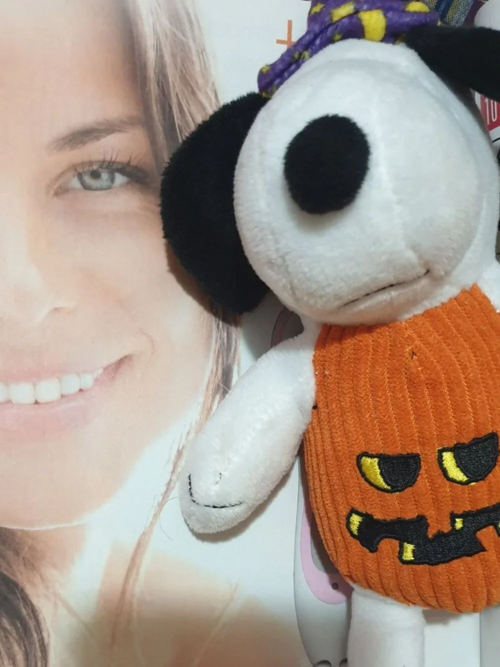 Snoopy Halloween Orange Pumpkin Witch Pet Dog Toys Bundle of 2 Gift